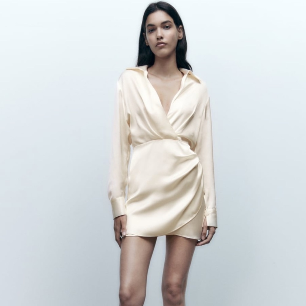 Never been worn - Zara short satin effect dress